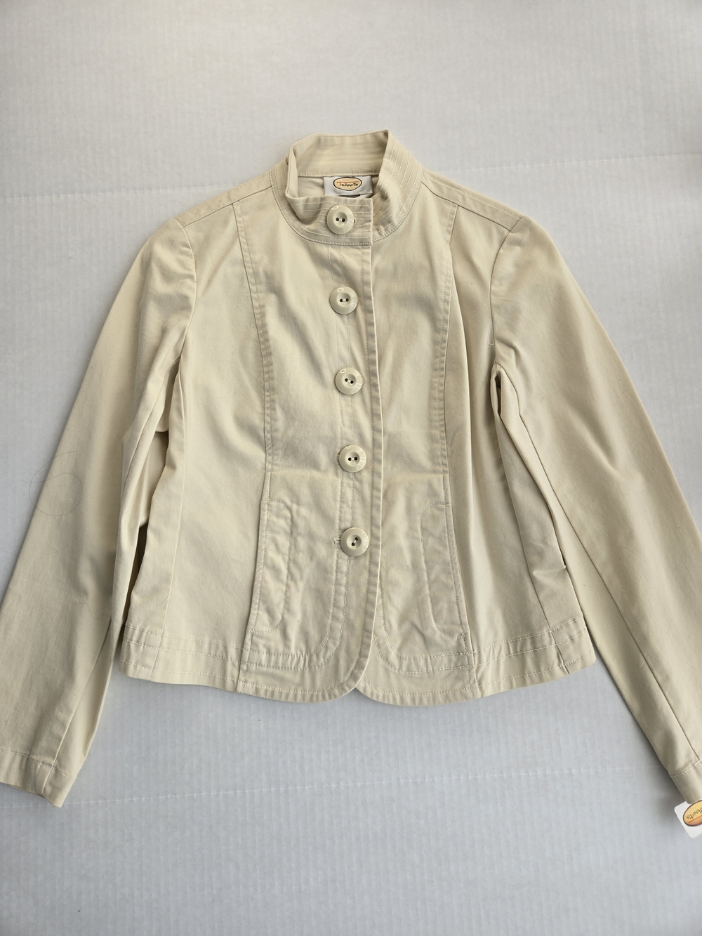 Talbots Vintage Ivory Button-Front Jacket - Size 2 - NWT
